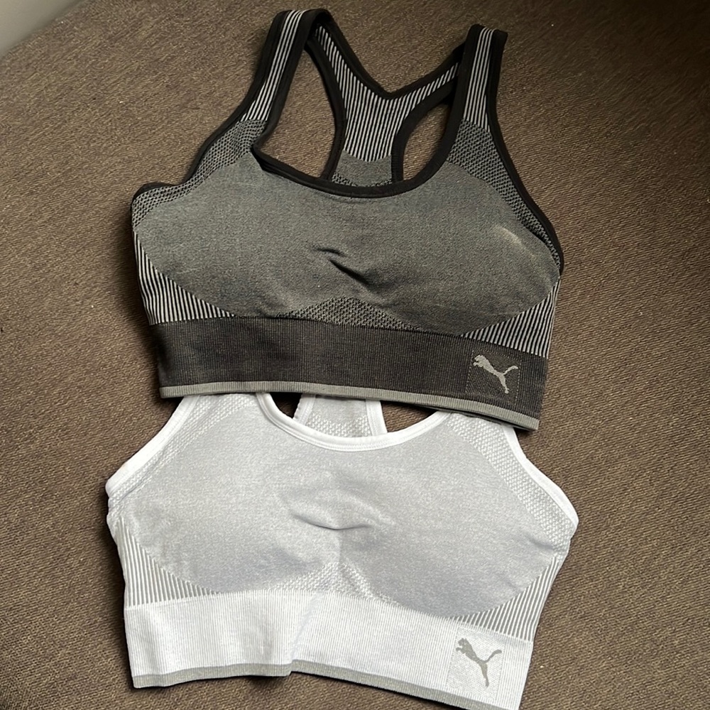 NEVER WORN. Puma sports bras. Size small. $20 for both.
